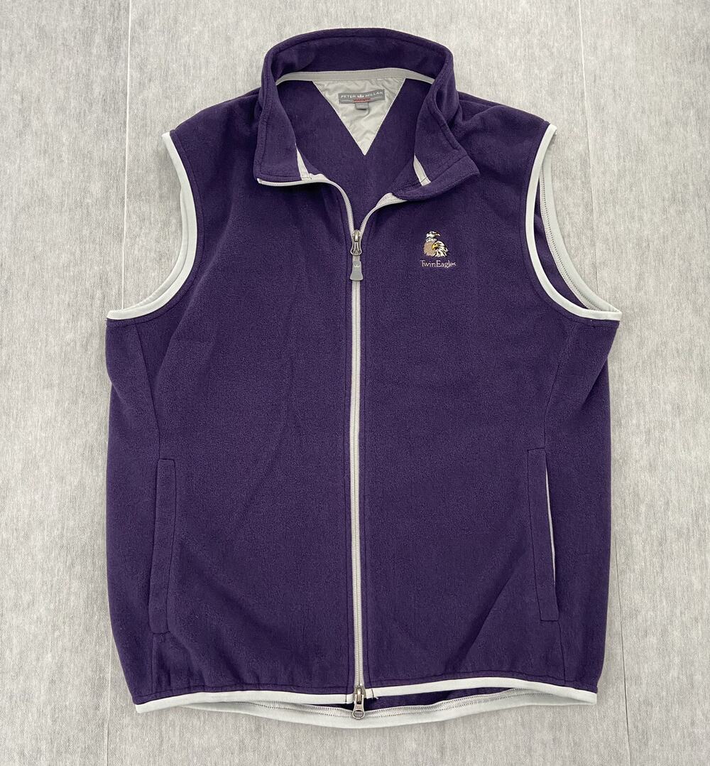 Peter Millar Warmth Vest Adult Medium Purple Full Zip Golf Twin Eagles Mens M